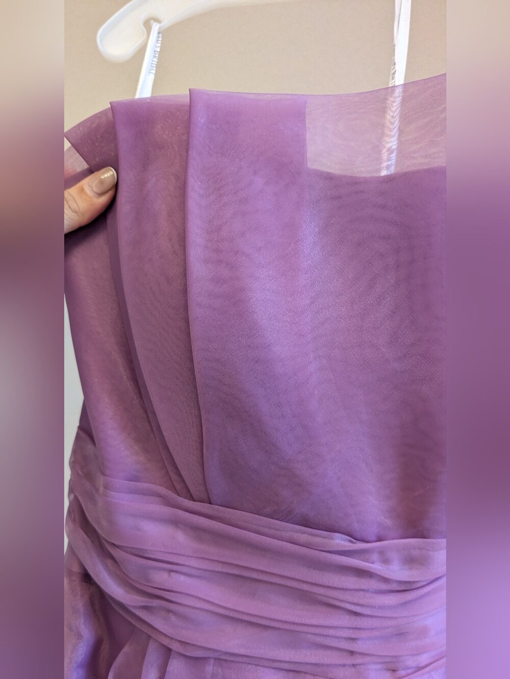 Women's Lavender Purple Organza Bridesmaid Or Formal Dress